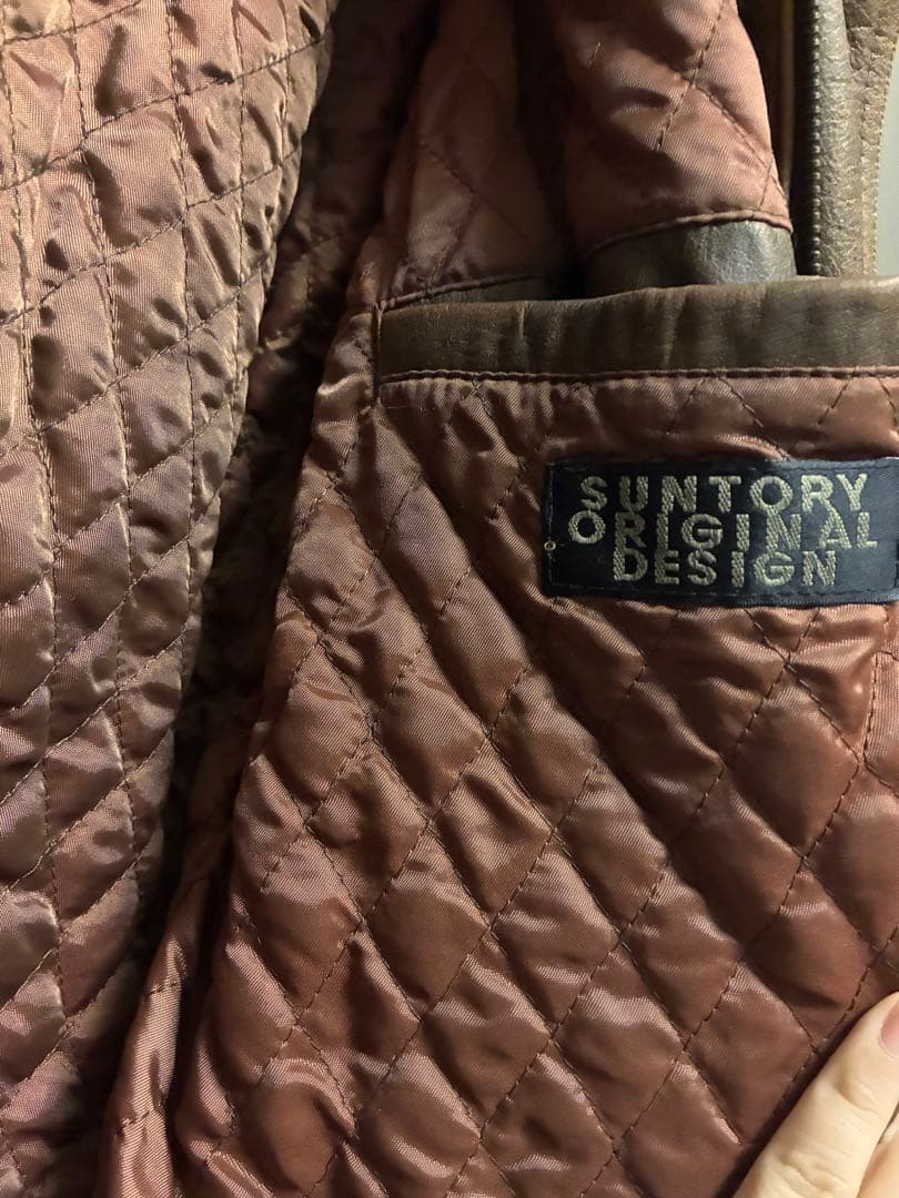 非売品 BOSSジャン 牛革 レザージャケット L Coffee ヴィンテージ