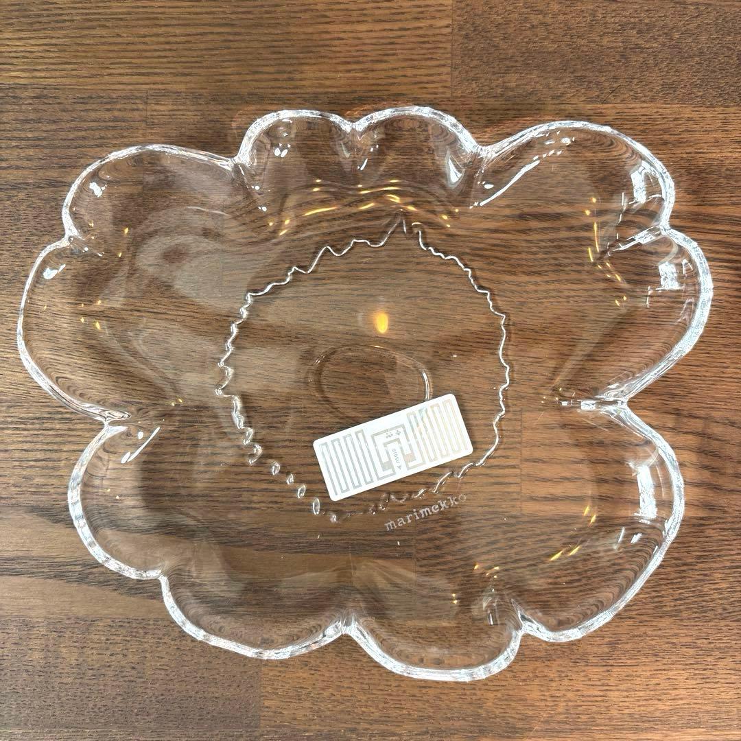 Unikko ガラスプレート 20cm マリメッコ　marimekko プレート