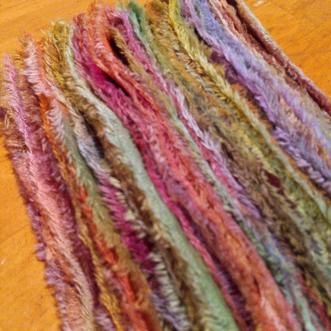 ②❣️蘭❣️。37ジャンクジャーナル素材。フリンジ加工裂き布リボン