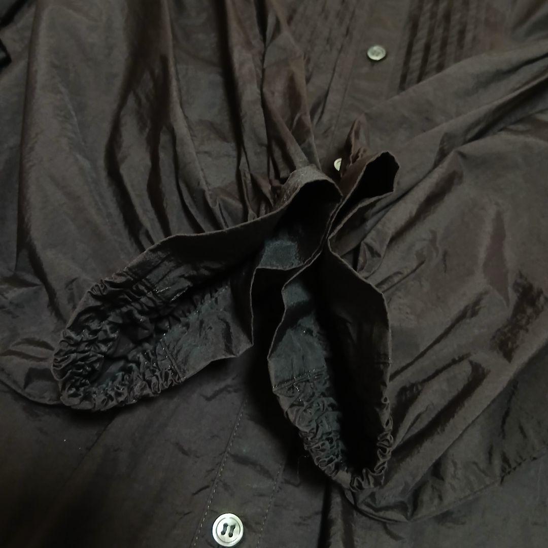 【23区】24AW ナイロンコットンポプリン ボリュームスリーブ ブラウス　48