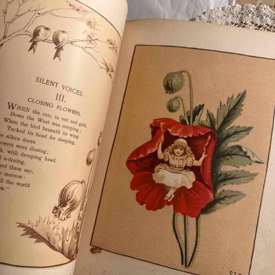1894年アンティーク美しい挿絵ヴィクトリアン洋書　絵本ジャンクジャーナル古書