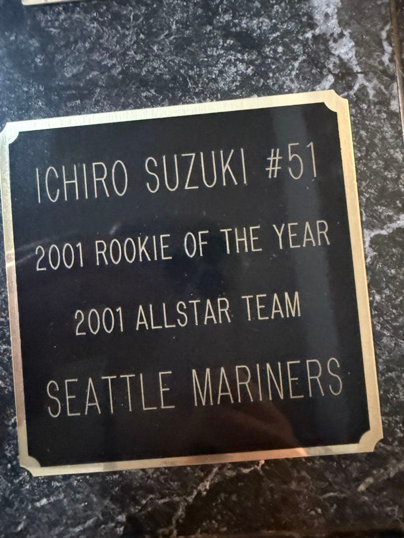 イチロー ルーキー・オブ・ザ・イヤー 記念プレート