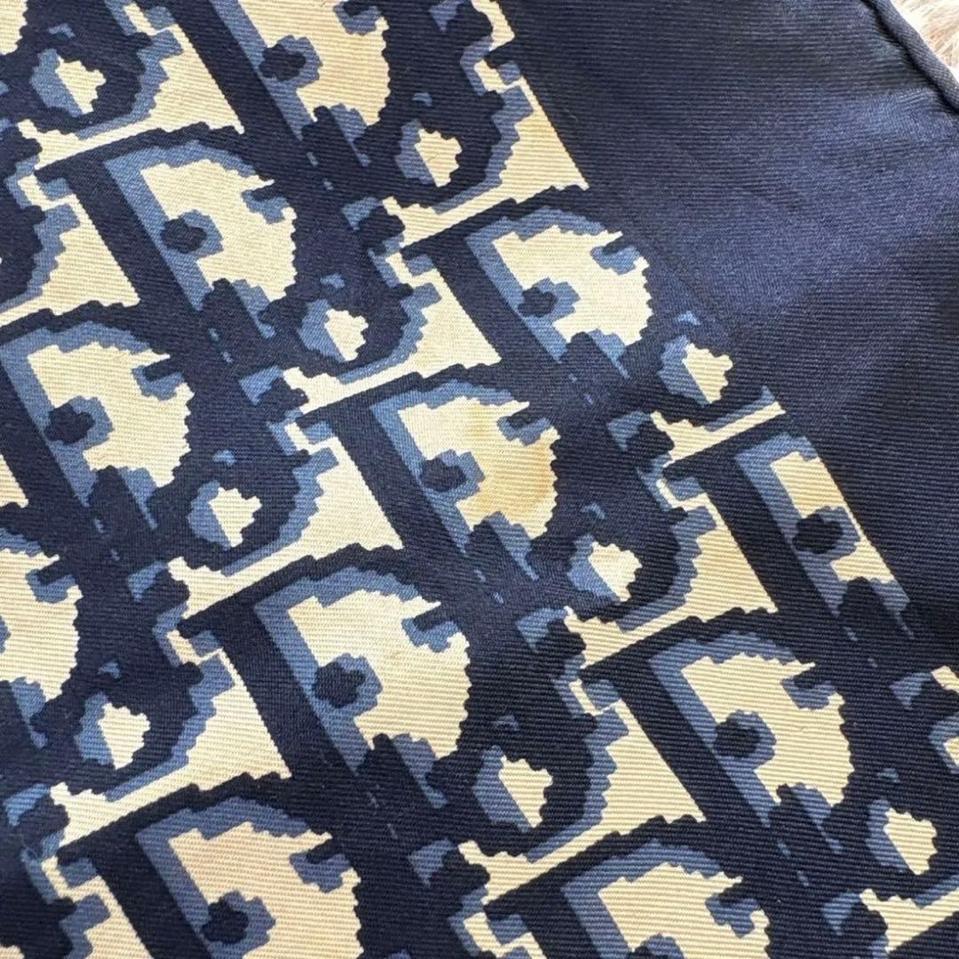 クリスチャンディオール ネイビー トロッター柄 大判スカーフ スカーフ
