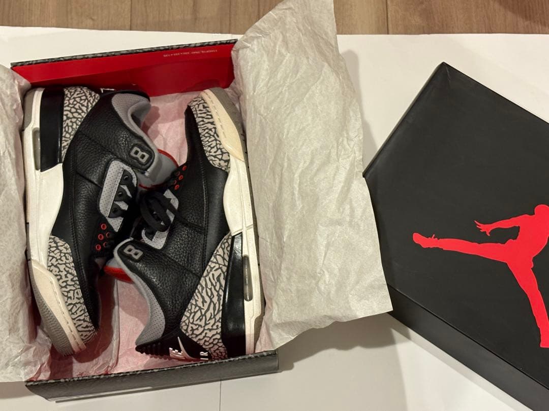 シューズ(男性用) JORDAN 3 RETRO OG 28cm 2017 BLACK / RED