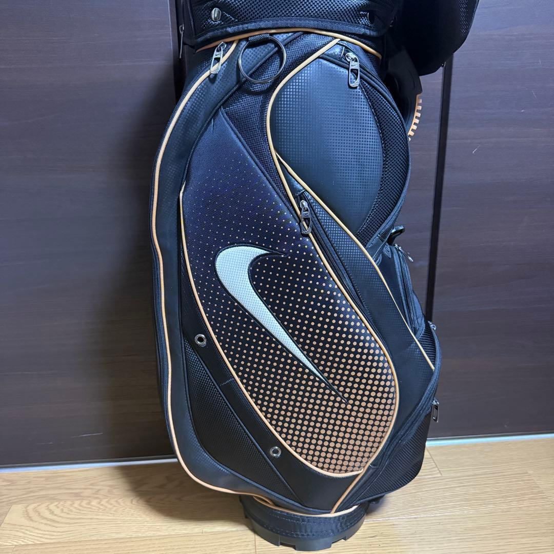 Nike Golf キャディバッグ ゴルフバッグ ブラック/オレンジ