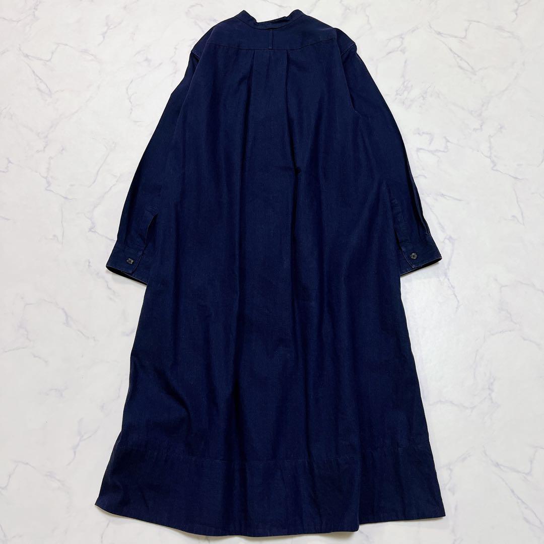 美品✨マーガレットハウエル ロングワンピース リネン ネイビー