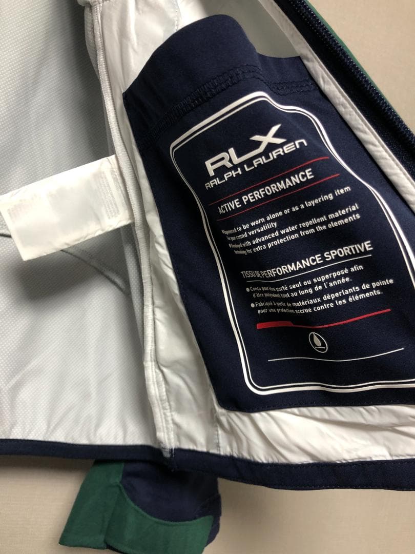 未使用 RLX カラーブロックパッカブルジャケット S M 紺