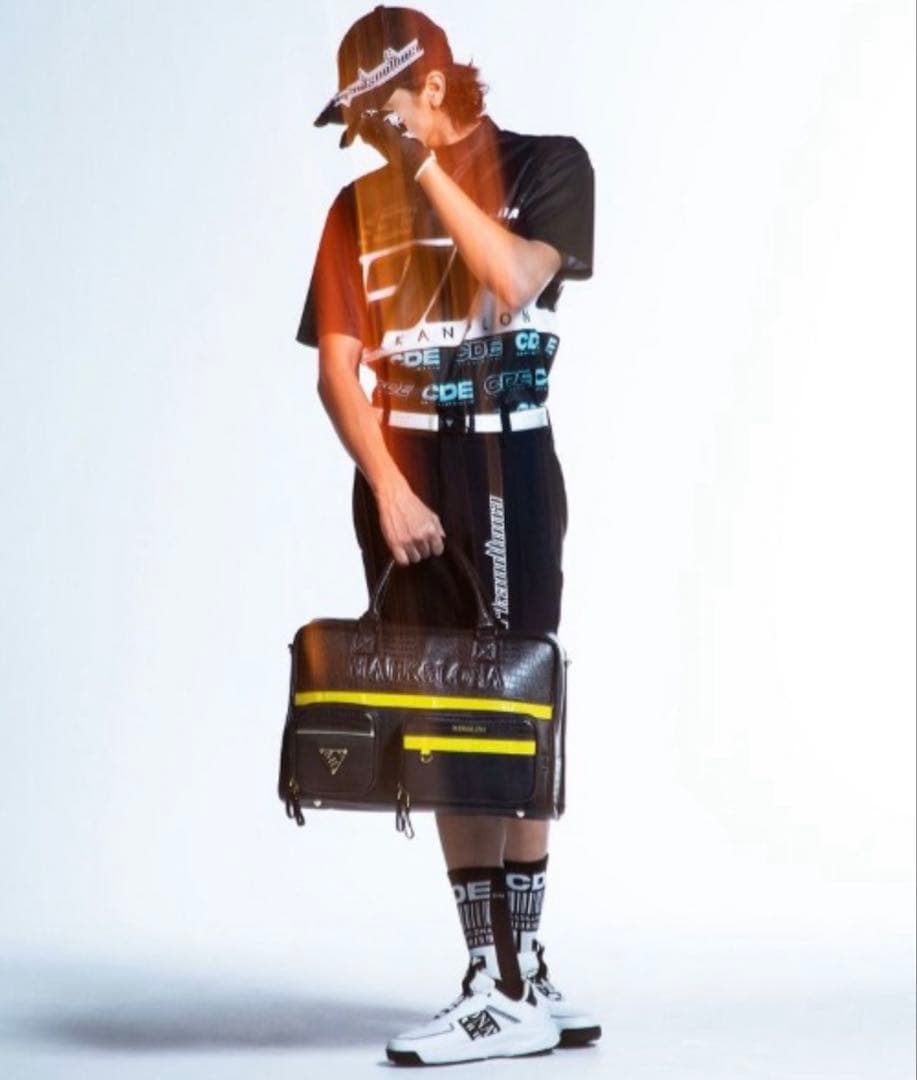 美品 ★ MARK&LONA 完売モデル 黒 モックネック シャツ マーク&ロナ