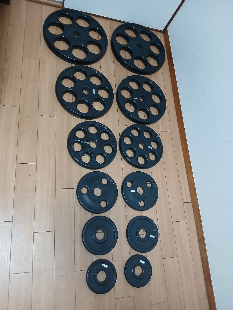 IVANKOイヴァンコ オリンピックプレートセット計107.5kg 穴径50mm