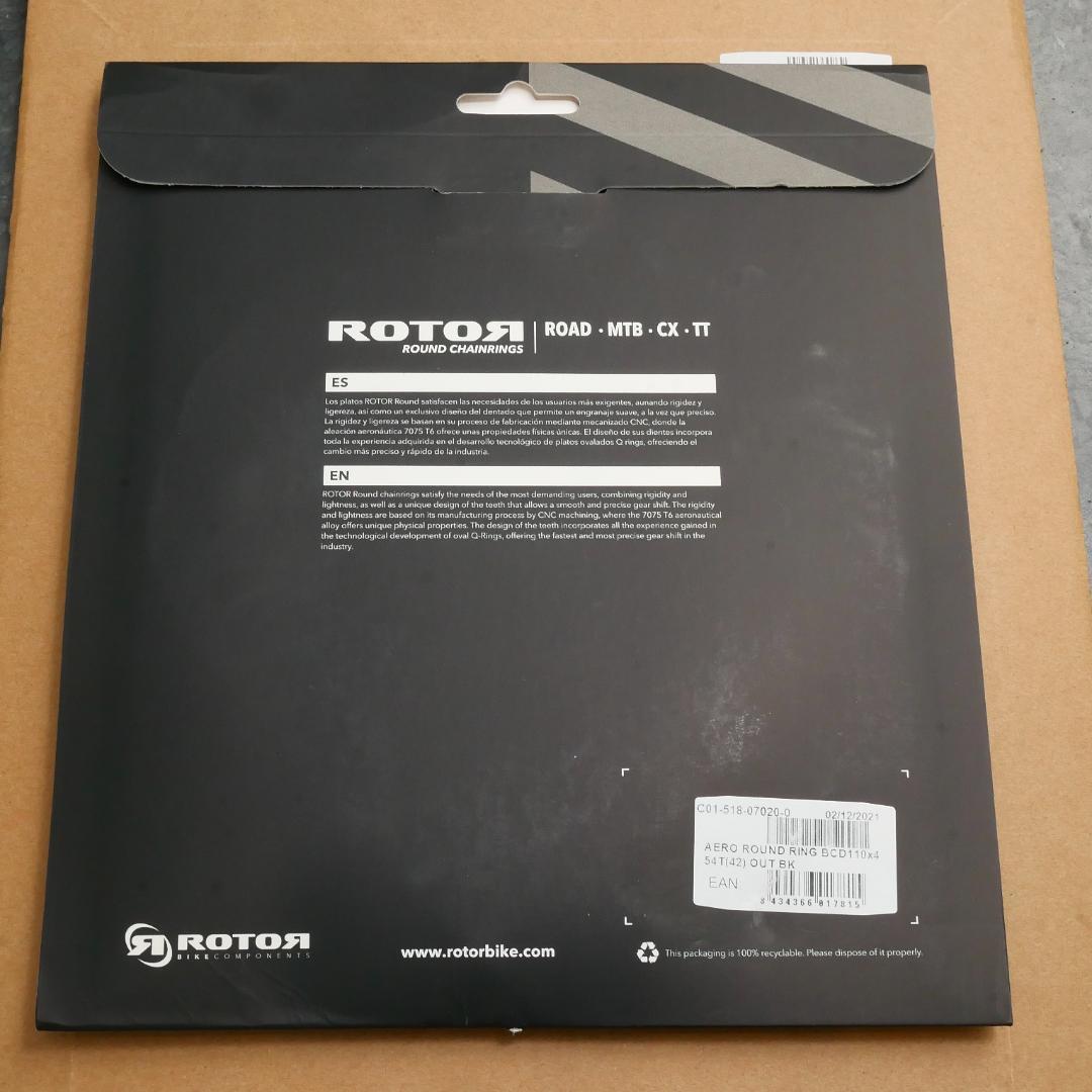 選手支給品 Rotor エアロラウンド アウターリング 54T シマノ対応 プロ