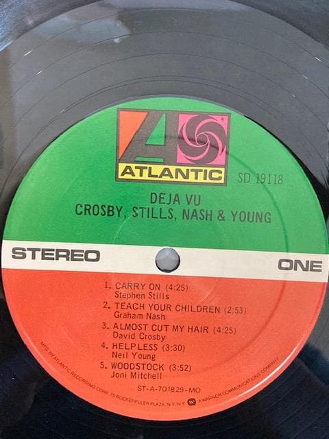 レコード　LP　デジャ・ヴ　クロスビー・スティルス・ナッシュ&ヤング