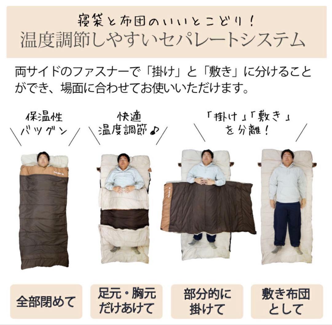 ★美品★Bears Rock ねぶくろん 寝袋 アウトドア　来客用布団