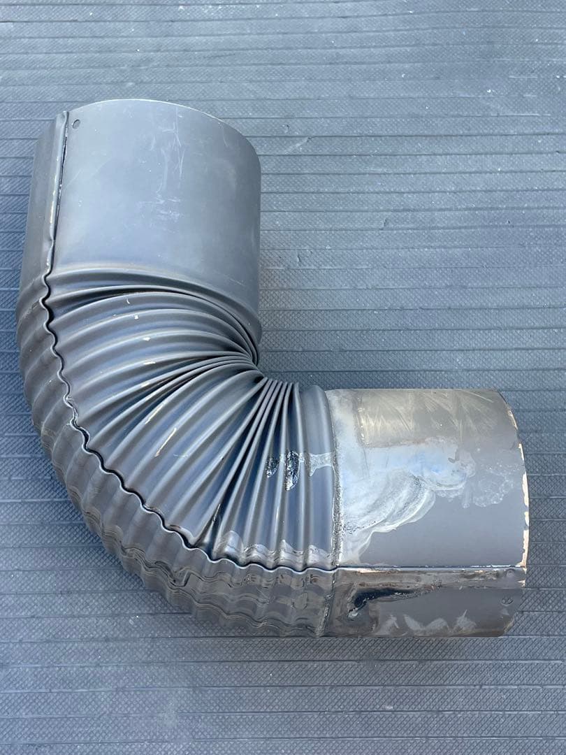 ホンマ製作所 黒耐熱 煙突3本 丸トップ エビ曲 106mm