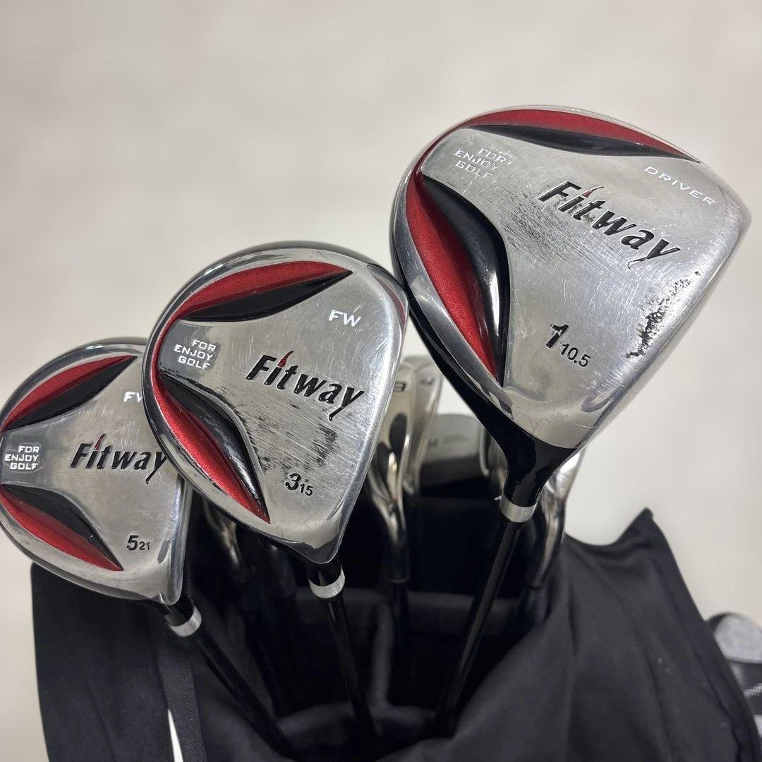 Fitway メンズゴルフクラブ 11本セット スタンドキャディーバッグ