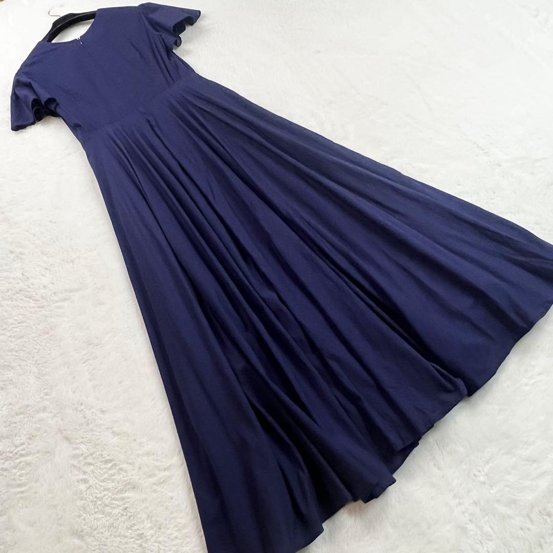 【マリハ】マドモアゼルのドレス☆ワンピース☆カシュクール☆Ｖネック☆コットン☆S