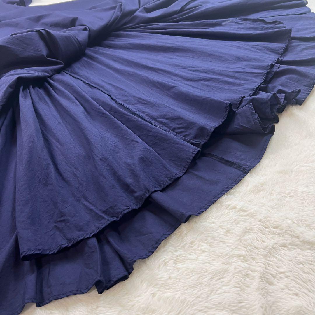 【マリハ】マドモアゼルのドレス☆ワンピース☆カシュクール☆Ｖネック☆コットン☆S