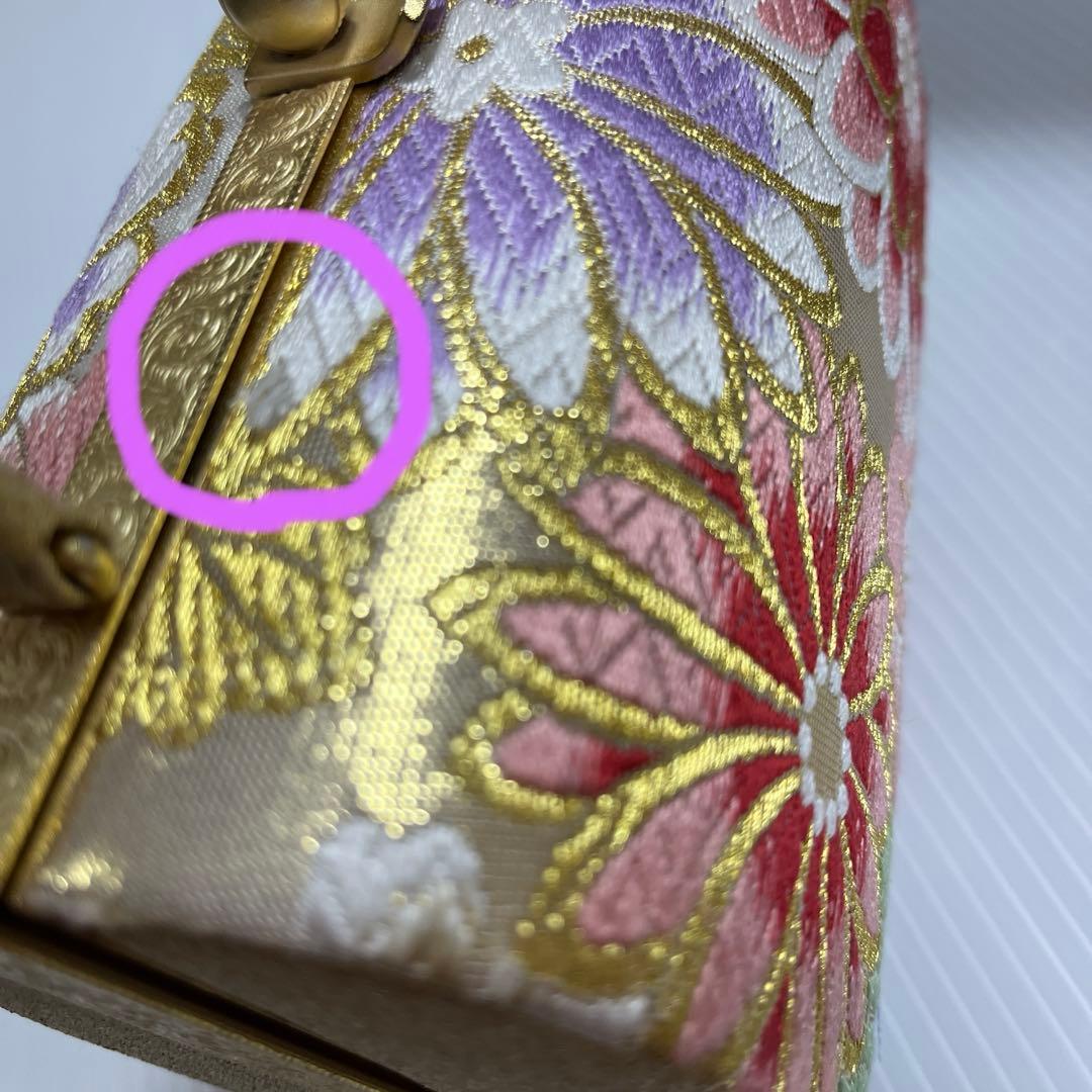 花柄刺繍 和装用バッグと草履 セット　振袖、訪問着、付下げ