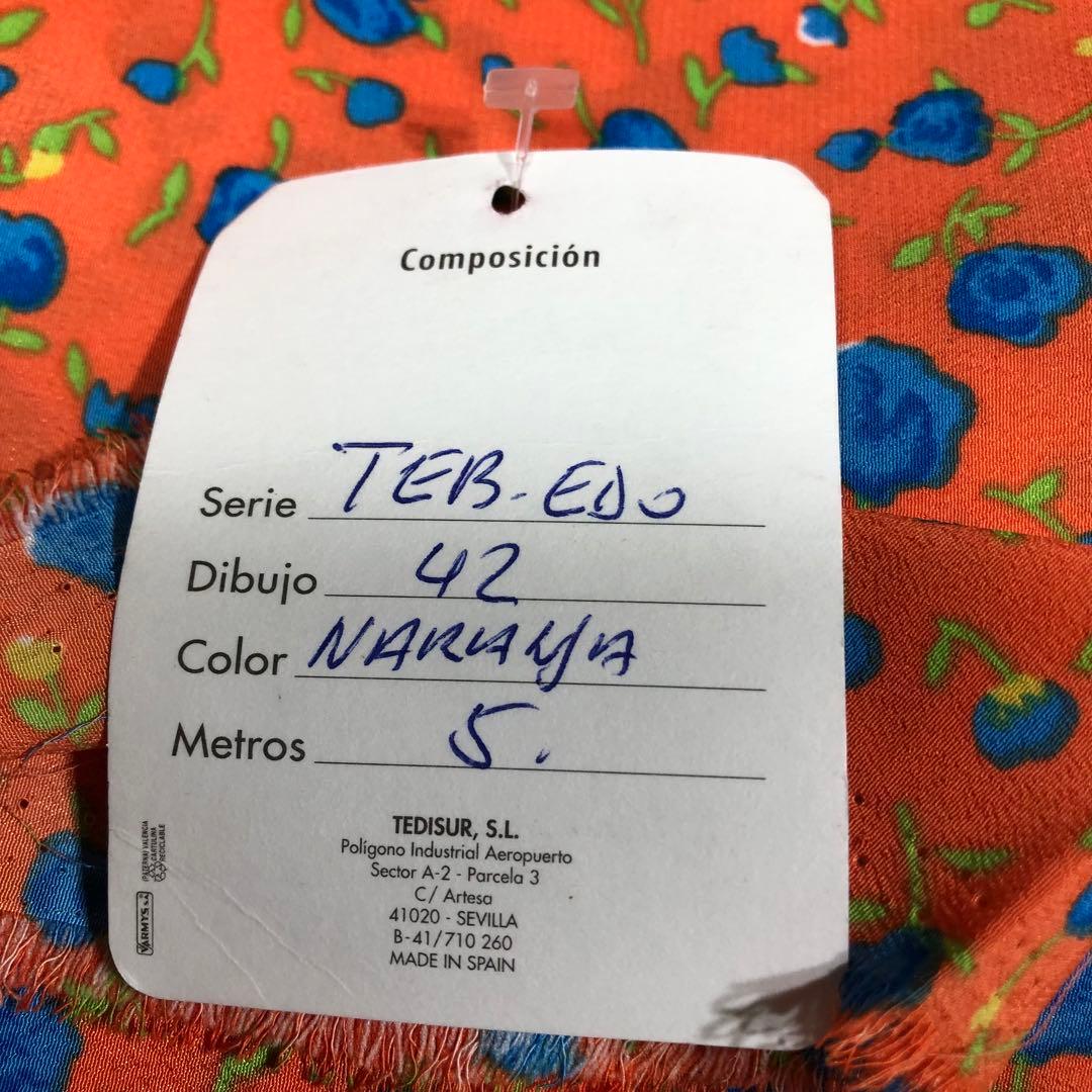 スペイン直輸入★フラメンコ生地W幅5M ナランハ
