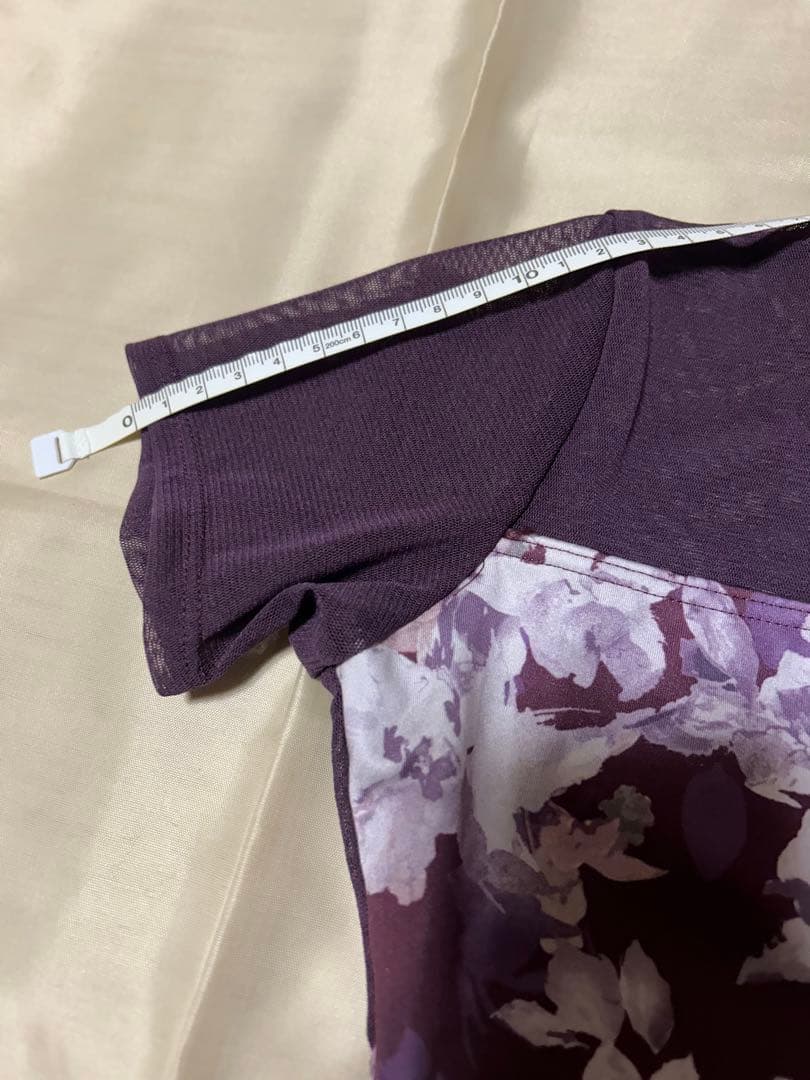 ドゥッシュドゥッスウ バレエ　レオトップ　大人用Ｍサイズ（花柄　プラム）
