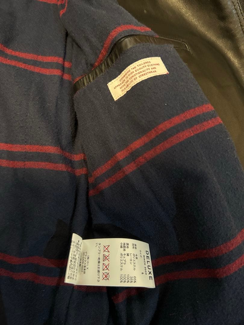 DELUXE デラックス　レザージャケット　L ブラック　ダブル　ライダース