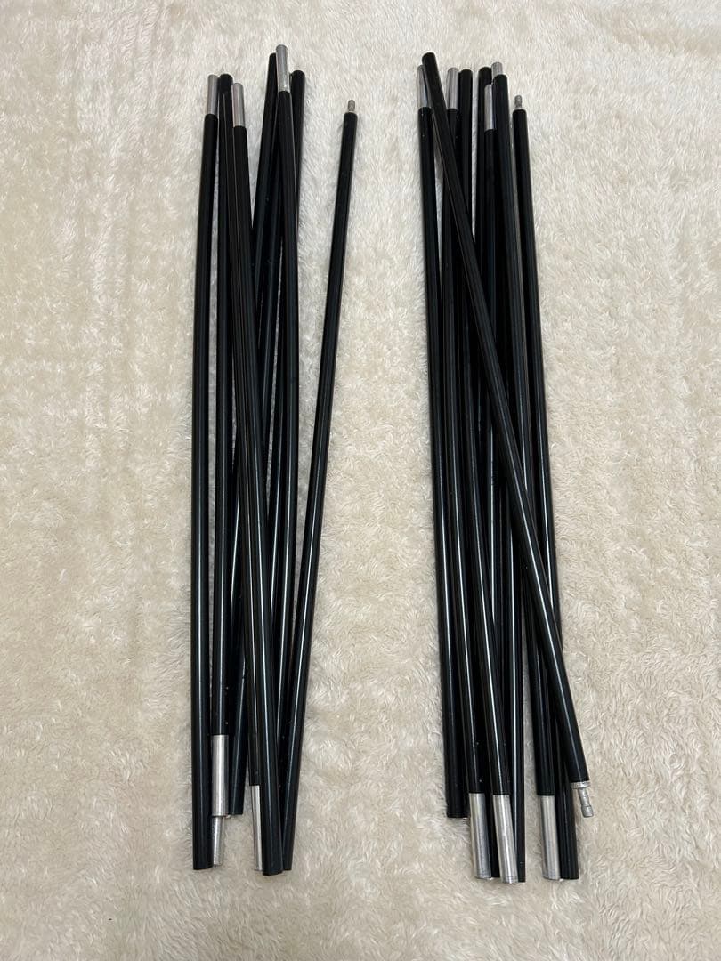 DODカマボコテント2 テントポールセット4本　黒