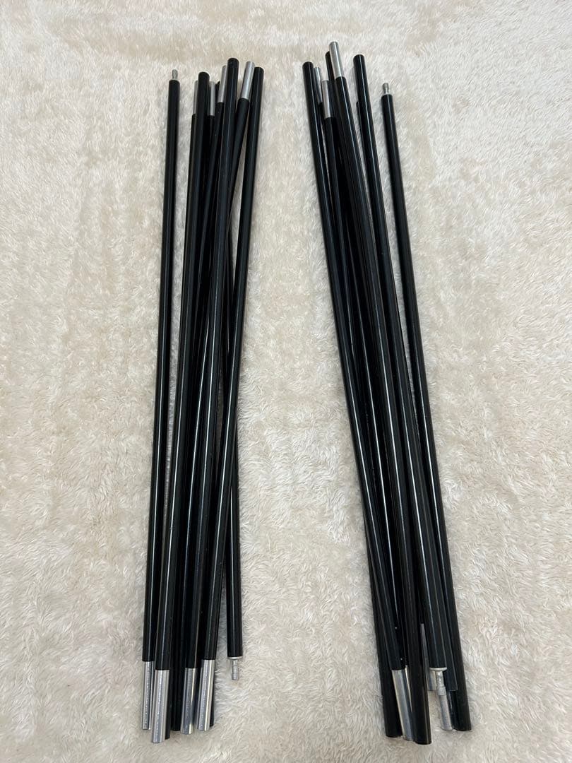 DODカマボコテント2 テントポールセット4本　黒