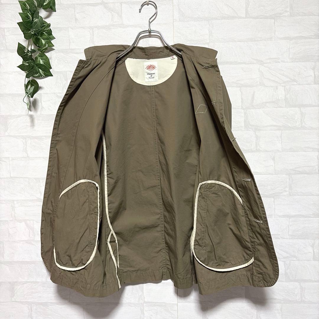 minto　ダントン 丸襟 コットン ジャケット38 カーキ