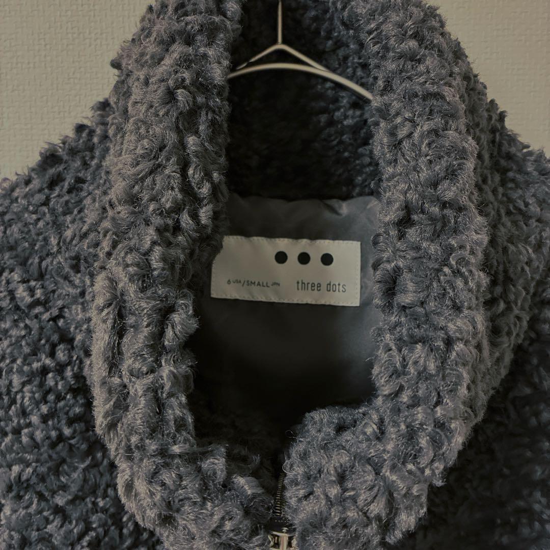 【完売品】threedots 【エバリー】プードルボア ケープ