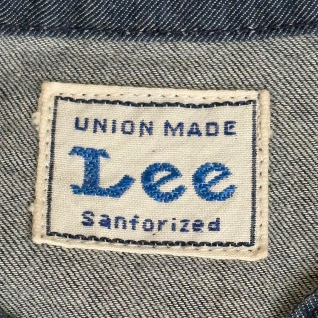 Lee デニム　シャツワンピース　ロング　ベルト　バンドカラー　ギャザー