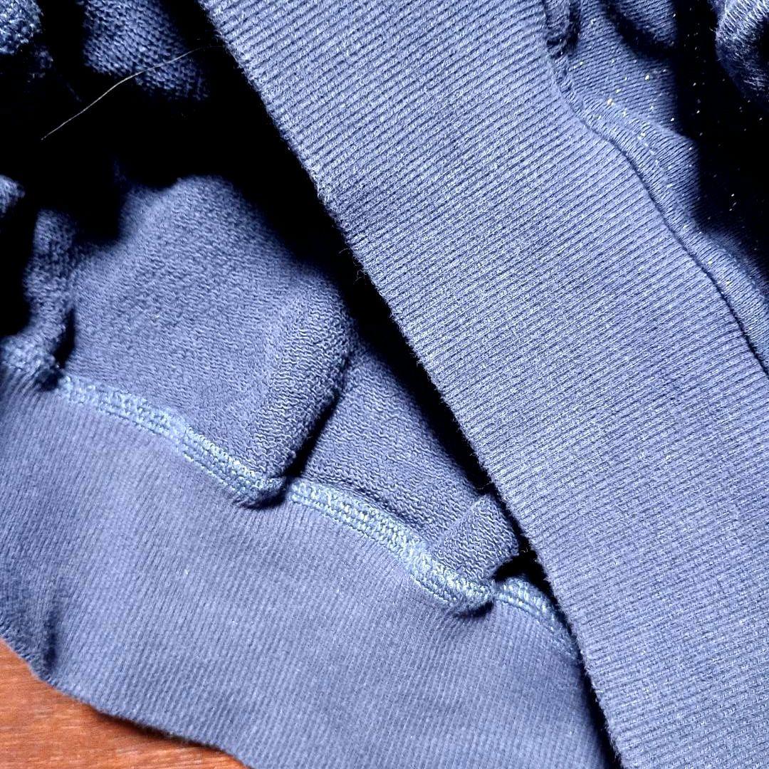 まみむめも HTH glitter logo hoodie NAV