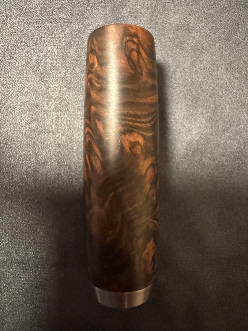 工房楔　クローズドエンド楔　チタンボールペンカスタム　黒檀こぶ杢