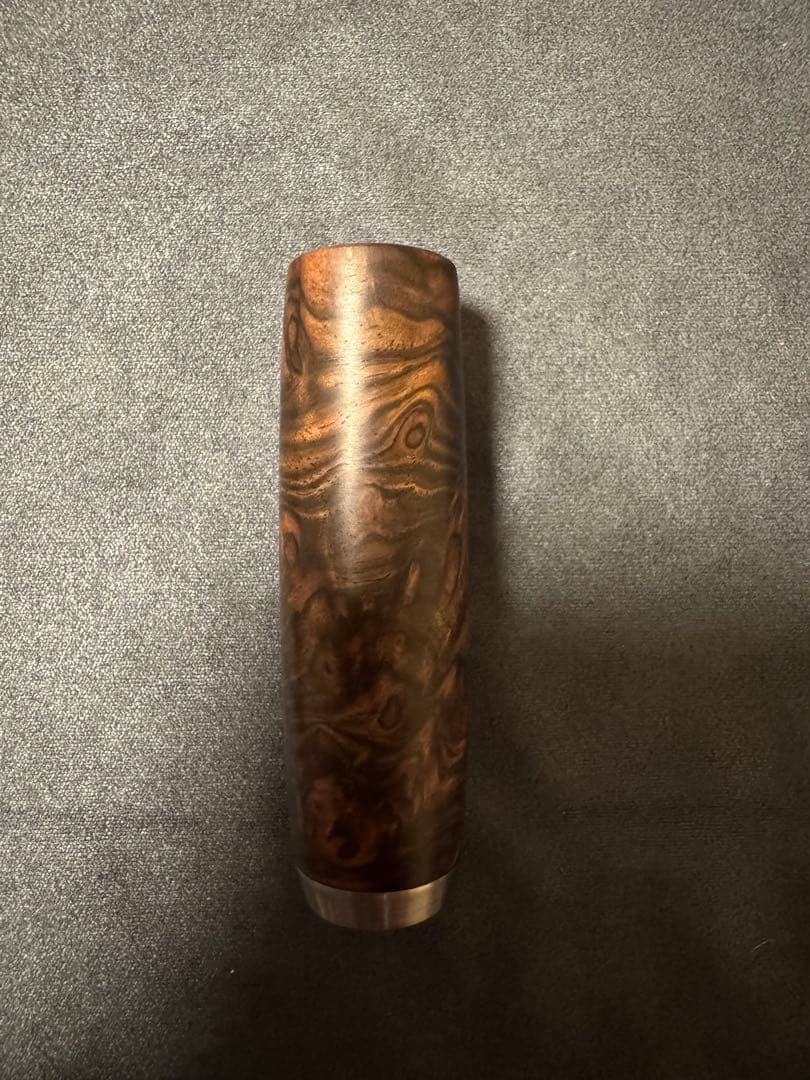 工房楔　クローズドエンド楔　チタンボールペンカスタム　黒檀こぶ杢