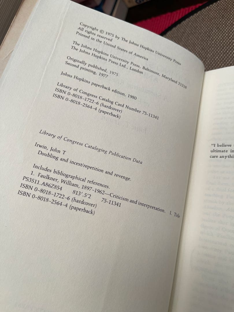 洋書 Doubling & Incest: Repetition & Revenge