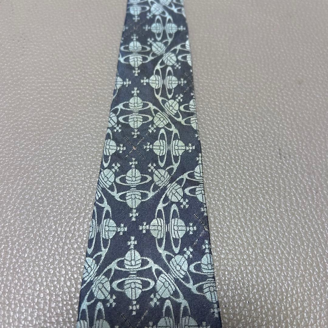 ヴィヴィアンウエストウッド　ネクタイ　ストライプ ドット　チェック　グレー