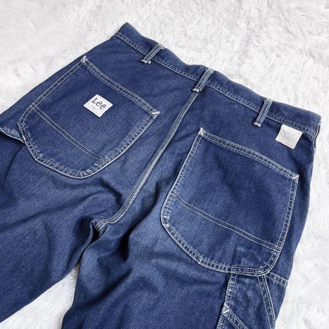 Lee ペインターパンツ W32ワークデニム ワイドストレート 古着 日本製