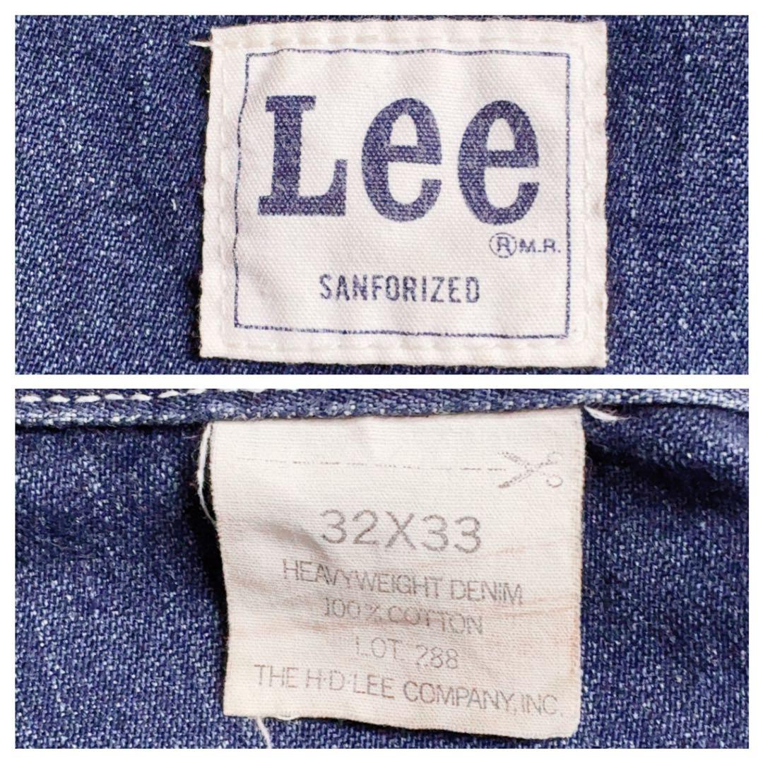 Lee ペインターパンツ W32ワークデニム ワイドストレート 古着 日本製