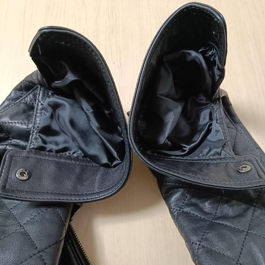 レザージャケット 羊革 【美品】 ライダース ブラック