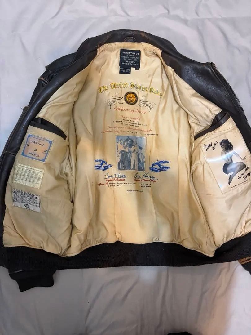 AVIREX ダークブラウン レザージャケット