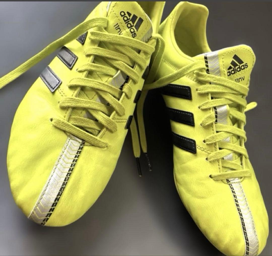adidas サッカースパイク 25.5 日本製 B24582 イエロー HG