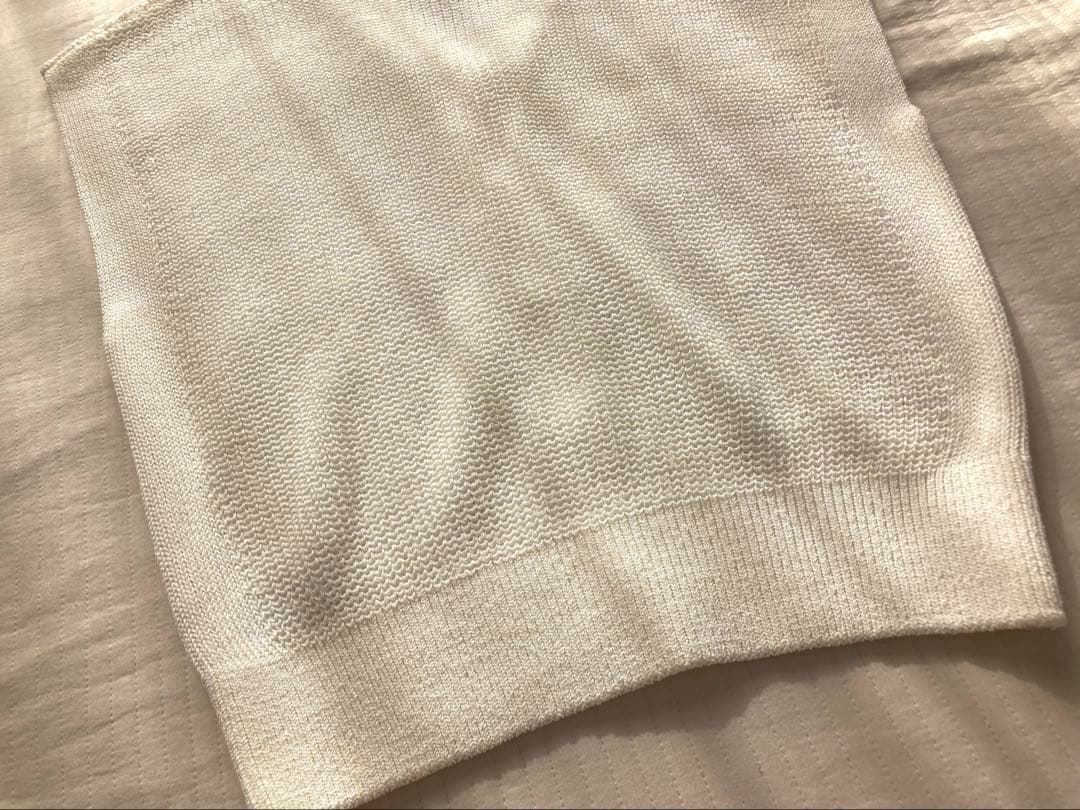 美品 NOBLE ノーブル ペーパーヤーン 2WAYベスト ホワイト