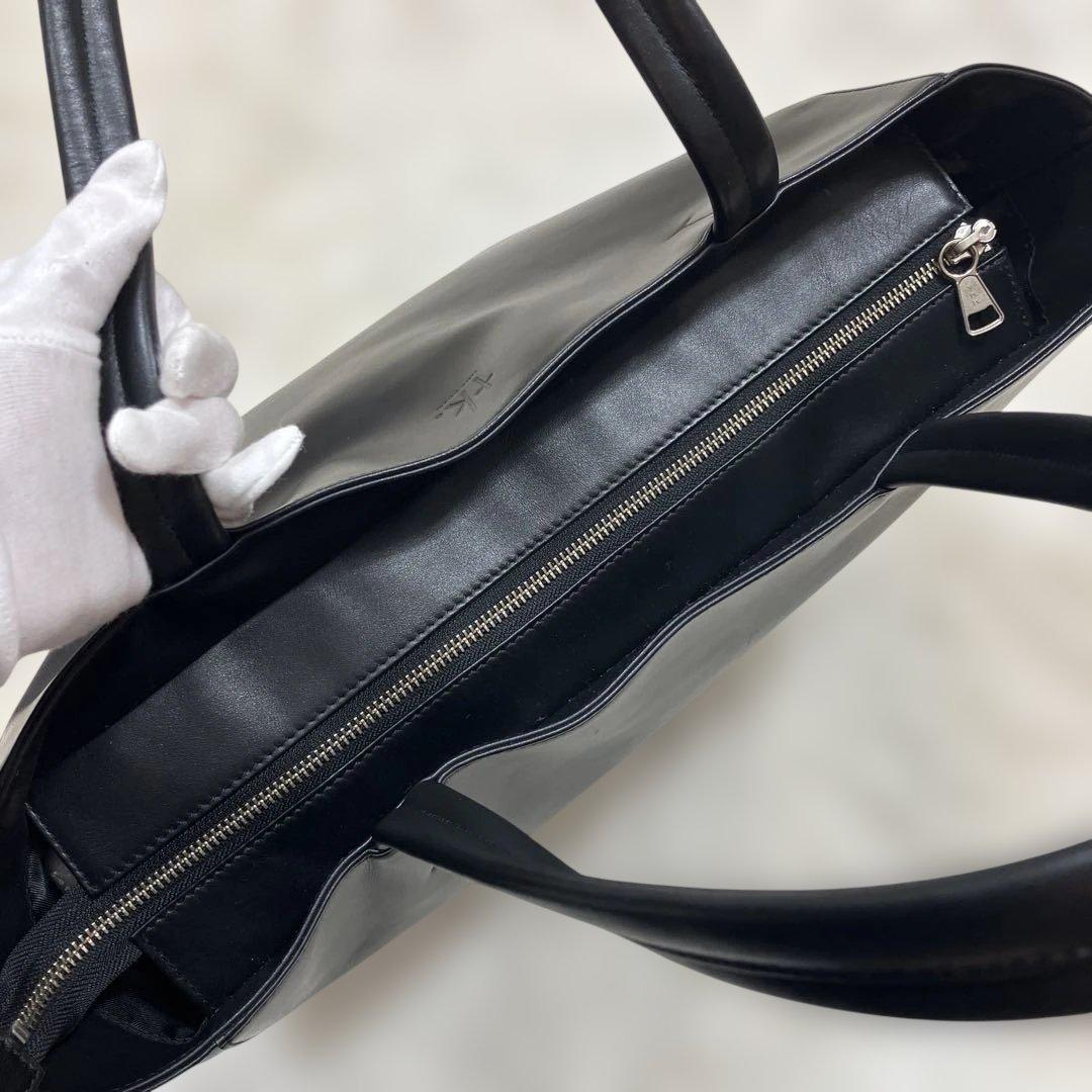 極美品 tk. タケオキクチ トートバッグ 肩がけ レザー本革 A4可 ブラック