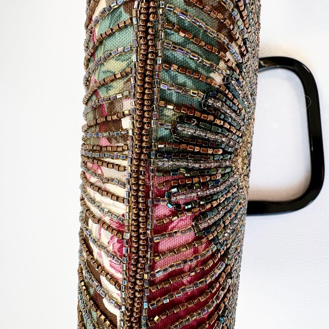 皇室御用達 Lumy ルミー ハシモト ビーズ フォーマル バッグ 花柄