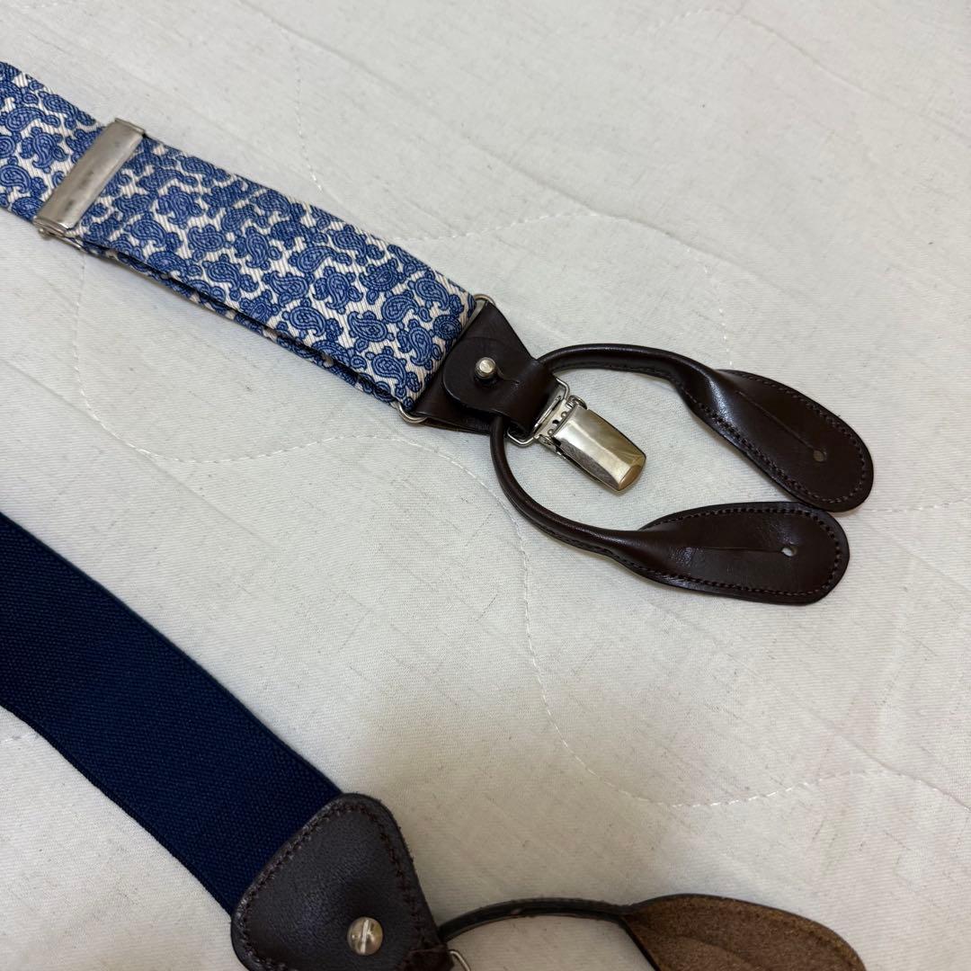 アルバートサーストン THURSTONペイズリー柄Y字型サスペンダー