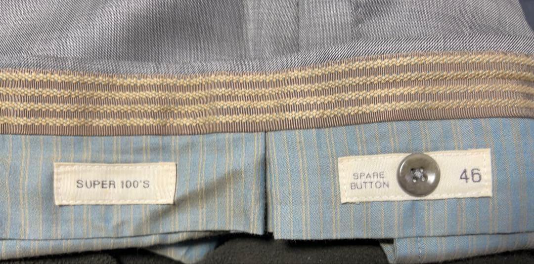 美品　インコテックス　ライトグレー　 スラックス 裾シングル 間物　サイズ46