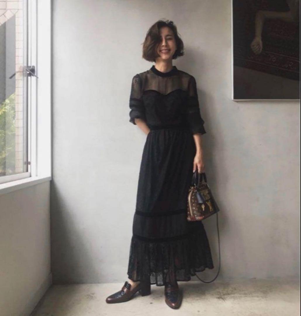 アメリヴィンテージ　新品未使用シアーレースドレス AMERI