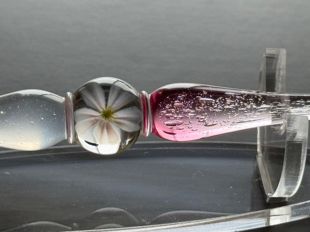 【最終価格】 アストロクラフト　ガラスペン　『花曇り』