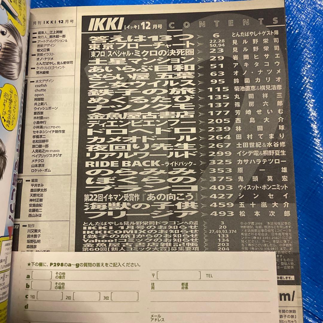 月刊IKKI 月刊イッキ　2006年12月号 ドロヘドロ掲載 青年漫画雑誌