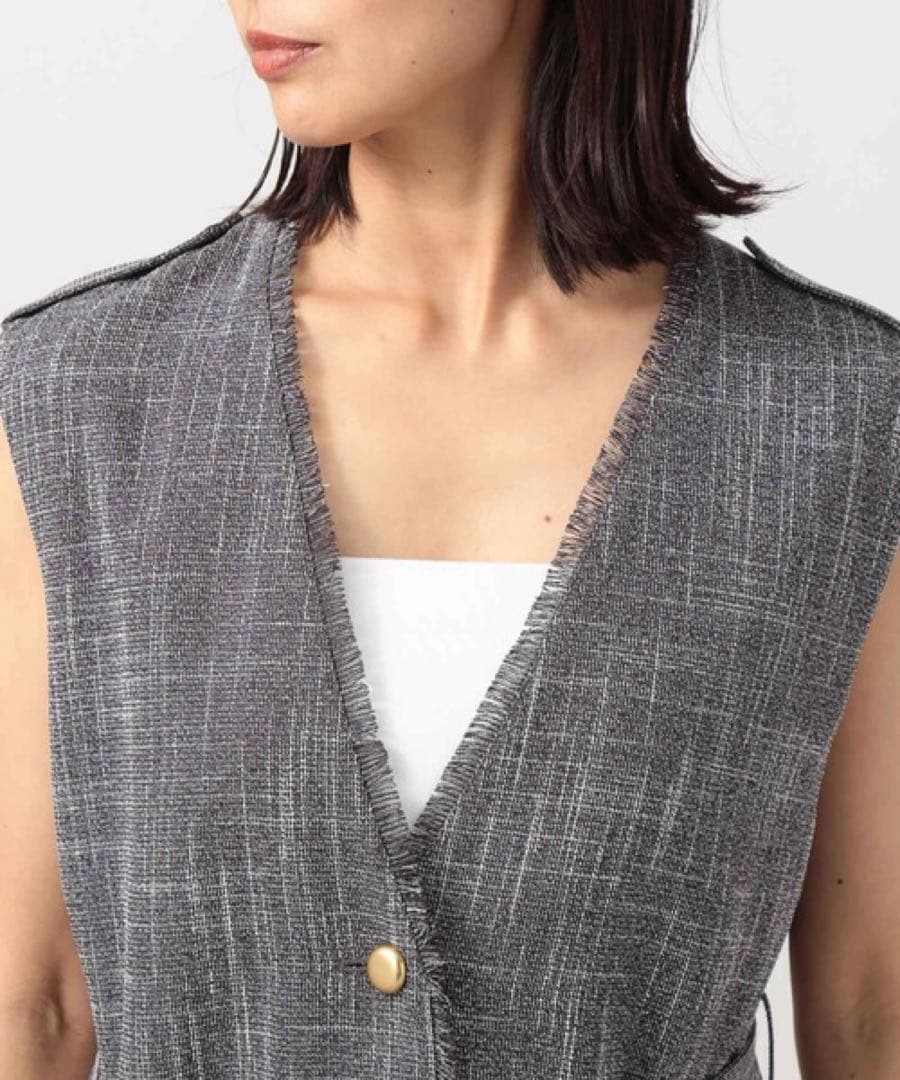 未使用＊BARNYARDSTORM ツイードベルト付きベスト 綺麗め