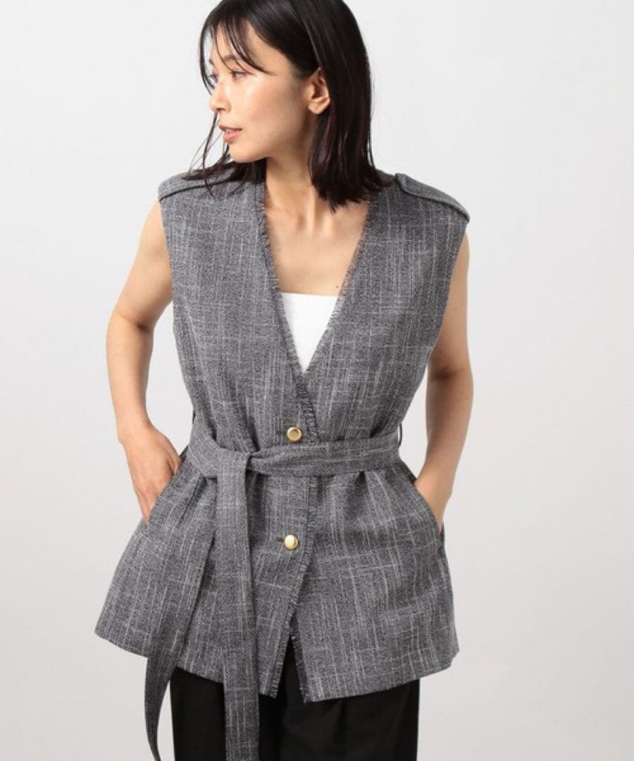 未使用＊BARNYARDSTORM ツイードベルト付きベスト 綺麗め