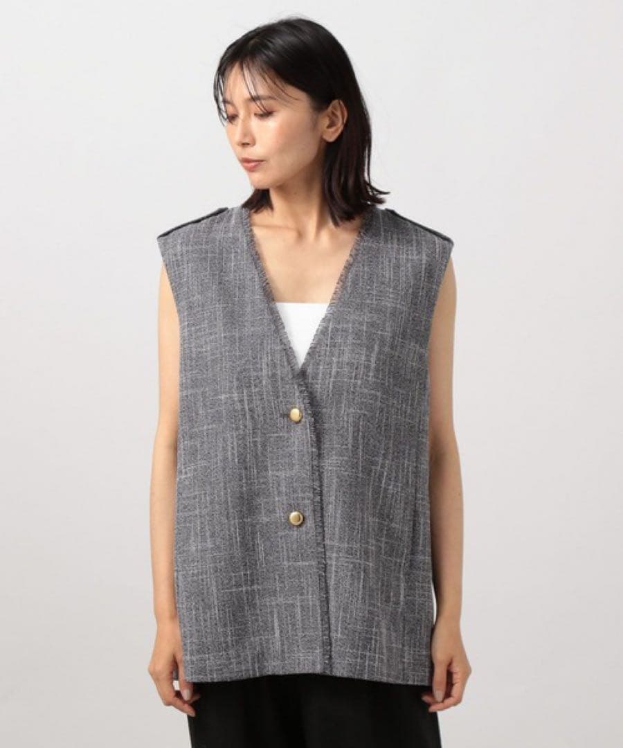 未使用＊BARNYARDSTORM ツイードベルト付きベスト 綺麗め